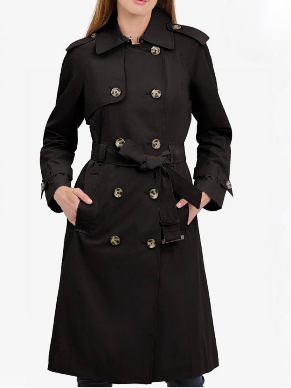 London Fog Double-Breasted Trench Coat